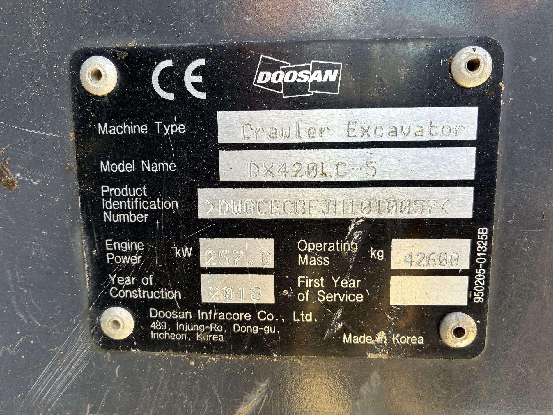 Doosan DX420LC-5